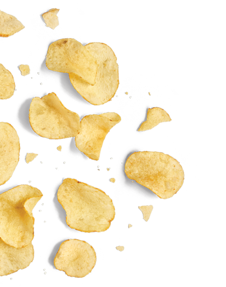 Image of falling potato chips