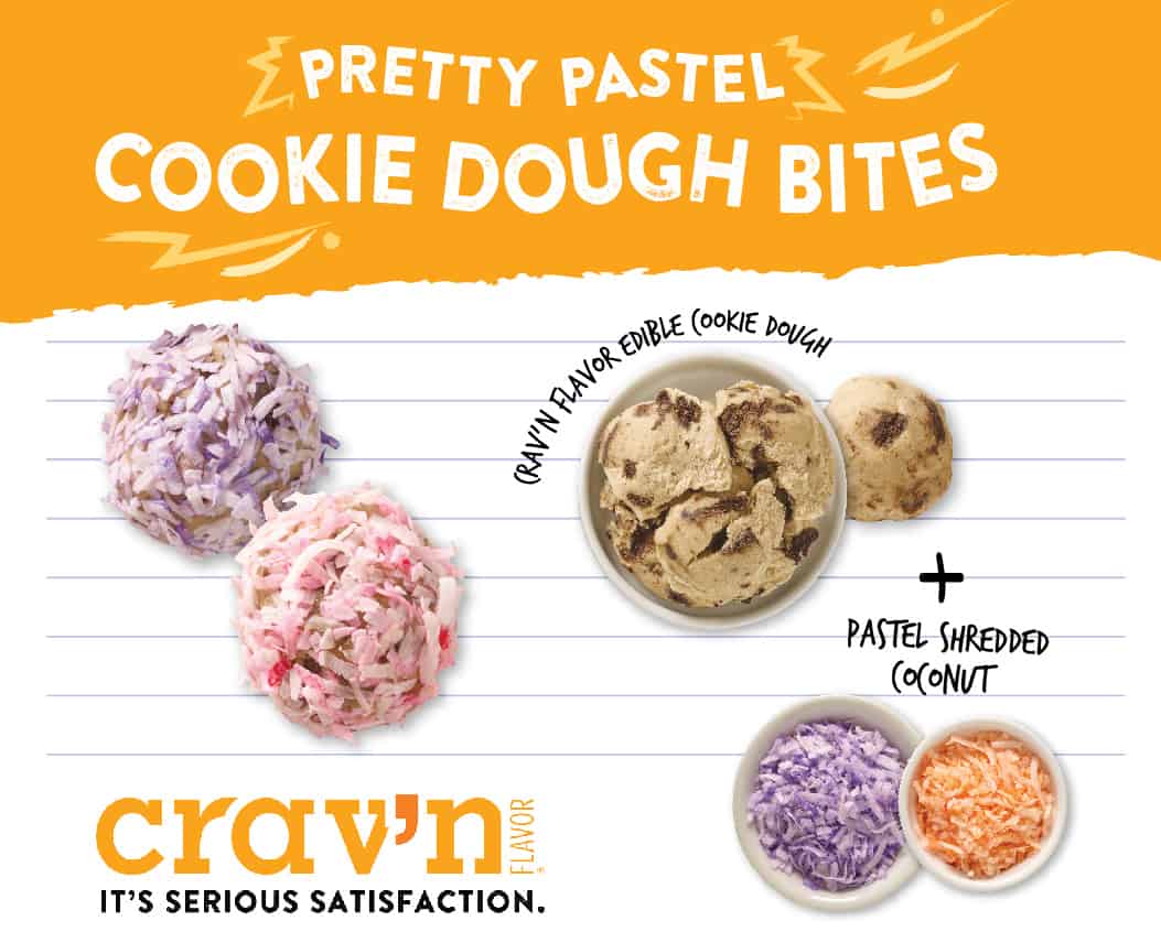 Pretty Pastel Cookie Dough Bites