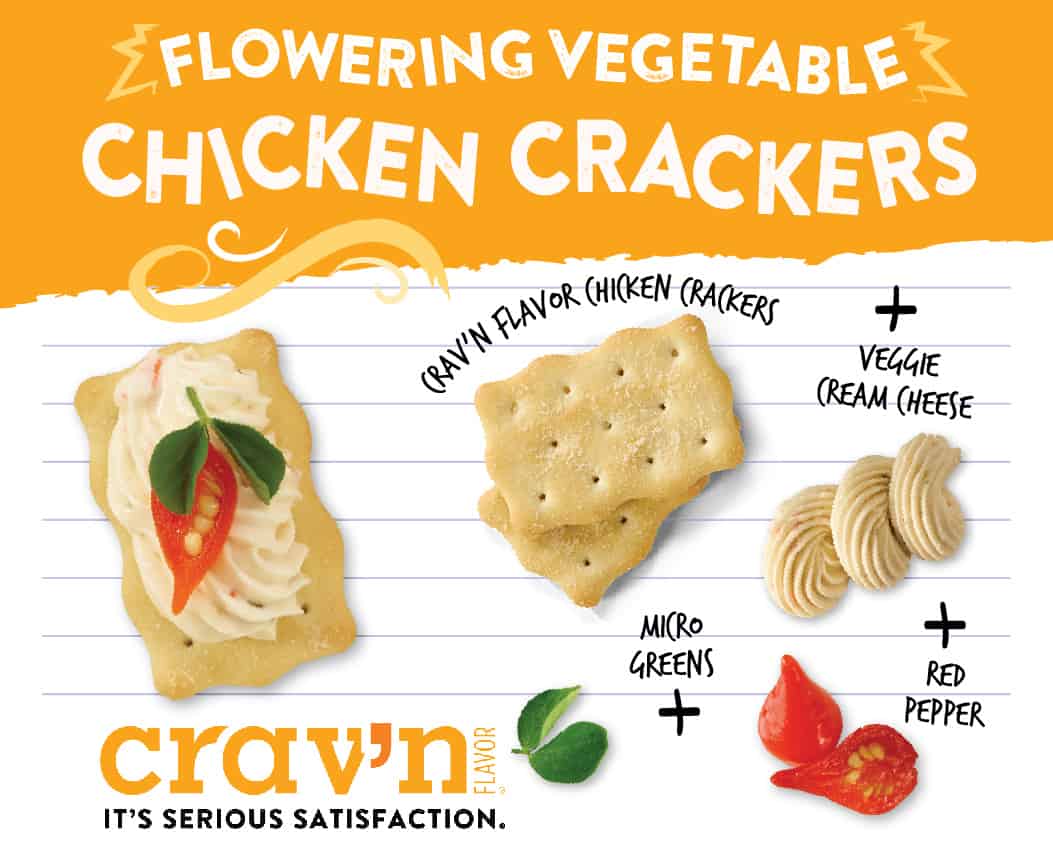 Flowering Vegetable Chicken Crackers