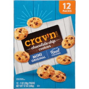 Crav'n Flavor 12 Packs Mini Original Chocolate Chip Cookies 12 ea