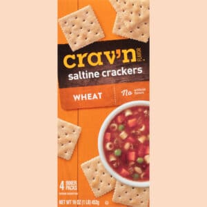 Crav'n Flavor 4 Inner Packs Wheat Saltine Crackers 4 ea