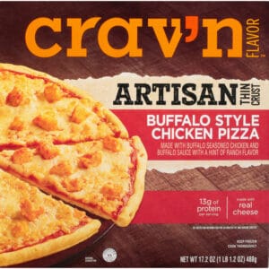 Crav'n Flavor Artisan Thin Crust Buffalo Style Chicken Pizza 17.2 oz Box