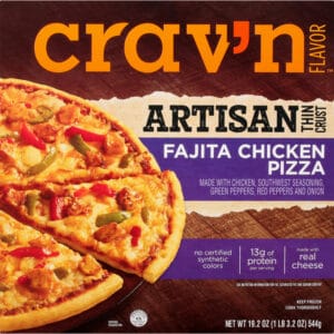 Crav'n Flavor Artisan Thin Crust Fajita Chicken Pizza 19.2 oz
