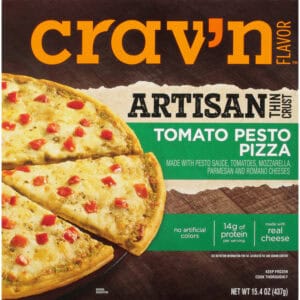 Crav'n Flavor Artisan Thin Crust Tomato Pesto Pizza 15.4 oz