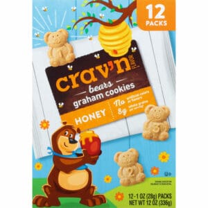 Crav'n Flavor Bears Honey Graham Cookies 12 ea