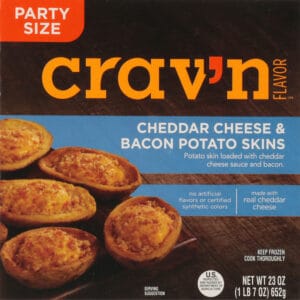 Crav'n Flavor Cheddar Cheese & Bacon Potato Skins 23 oz