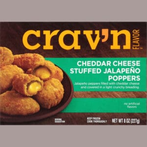 Crav'n Flavor Cheddar Cheese Stuffed Jalapeno Poppers 8 oz