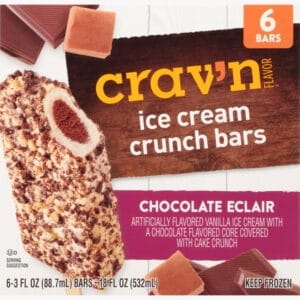 Crav'n Flavor Chocolate Eclair Ice Cream Crunch Bars 6 ea