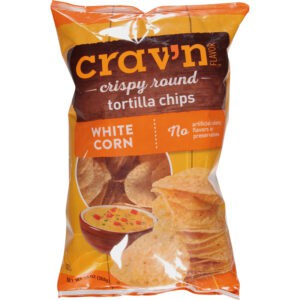 Crav'n Flavor Crispy Round White Corn Tortilla Chips 13 oz