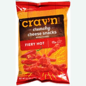 Crav'n Flavor Crunchy Fiery Hot Cheese Snacks 8.5 oz