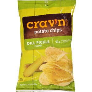 Crav'n Flavor Dill Pickle Flavored Potato Chips 7.75 oz