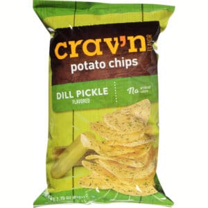 Crav'n Flavor Dill Pickle Flavored Potato Chips 7.75 oz