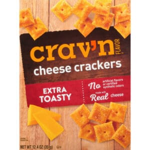 Crav'n Flavor Extra Toasty Cheese Crackers 12.4 oz Box
