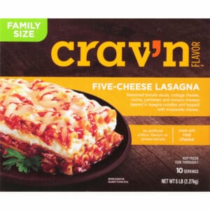 Crav'n Flavor Family Size Five-Cheese Lasagna 5 lb