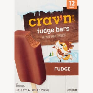 Crav'n Flavor Fudge Bars Frozen Dairy Dessert 12 ea