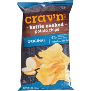 Crav'n Flavor Kettle Cooked Original Potato Chips 8 oz