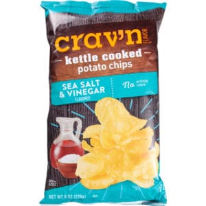 Crav'n Flavor Kettle Cooked Sea Salt & Vinegar Potato Chips 8 oz