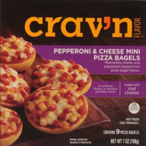 Crav'n Flavor Mini Pepperoni & Cheese Pizza Bagels 9 ea