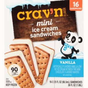 Crav'n Flavor Mini Vanilla Ice Cream Sandwiches 16 ea