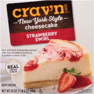 Crav'n Flavor New York Style Strawberry Swirl Cheesecake 24 oz
