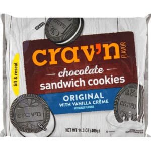 Crav'n Flavor Original with Vanilla Creme Chocolate Sandwich Cookies 14.3 oz