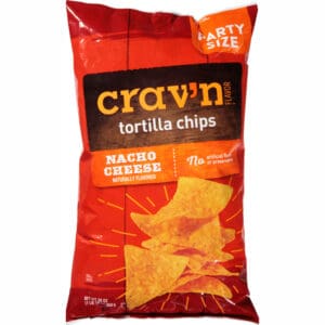 Crav'n Flavor Party Size Nacho Cheese Tortilla Chips 30 oz