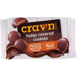 Crav'n Flavor Peanut Butter Fudgy Covered Cookies 9.5 oz