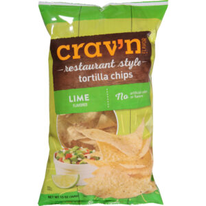 Crav'n Flavor Restaurant Style Lime Flavored Tortilla Chips 13 oz