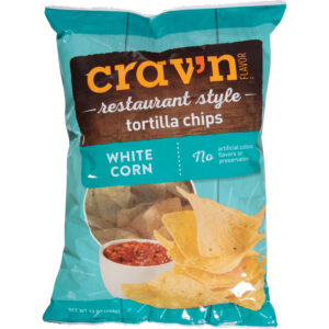 Crav'n Flavor Restaurant Style White Corn Tortilla Chips 13 oz