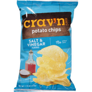 Crav'n Flavor Salt & Vinegar Flavored Potato Chips 7.75 oz