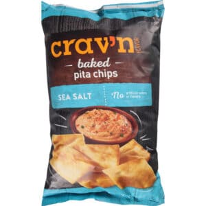 Crav'n Flavor Sea Salt Baked Pita Chips 18 oz