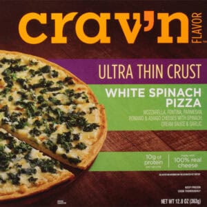 Crav'n Flavor Ultra Thin Crust White Spinach Pizza 12.8 oz