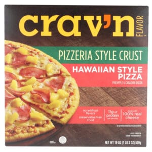 Hawaiian Style Pineapple & Canadian Bacon Pizzeria Style Crust Pizza