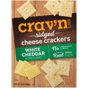 White Cheddar Ridged Cheese Crackers