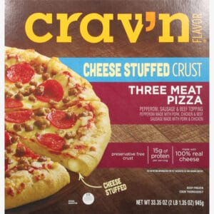 Crav'n Flavor Cheese Stuffed Crust Three Meat Pizza 33.35 oz