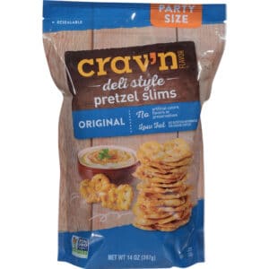 Crav'n Flavor Deli Style Original Pretzel Slims Party Size 14 oz