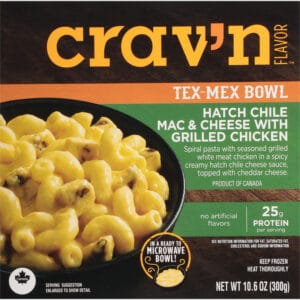 Crav'n Flavor Hatch Chili Mac & Cheese With Grilled Chicken Tex-Mex Bowl 10.6 oz