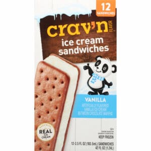 Crav'n Flavor Vanilla Ice Cream Sandwiches 12 ea