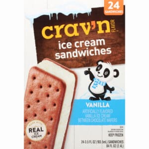 Crav'n Flavor Vanilla Ice Cream Sandwiches 24 ea