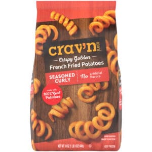 Crav'n Flavor Seasoned Curly Crispy Golden French Fried Potatoes 24 oz