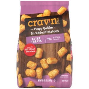 Crav'n Flavor Tater Treats Crispy Golden Shredded Potatoes 32 oz