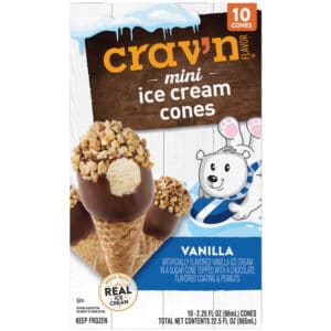 Crav'n Flavor Vanilla Mini Ice Cream Cones 10 ea