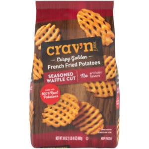 Crav'n Flavor Waffle Cut Seasoned Crispy Golden French Fried Potatoes 24 oz
