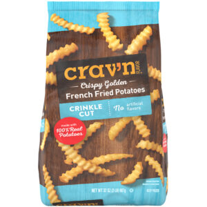 Crav'n Flavor Crinkle Cut Crispy Golden French Fried Potatoes 32 oz