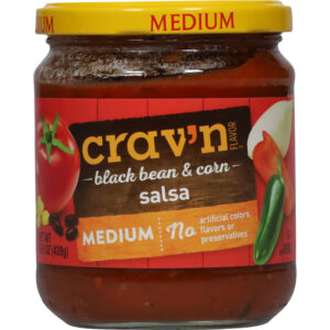 Crav'n Flavor Medium Black Bean & Corn Salsa 15.5 oz