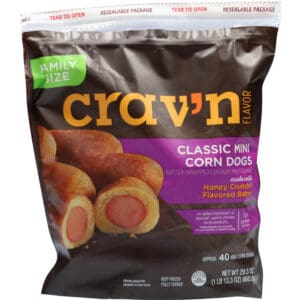 Crav'n Flavor Classic Mini Honey Crunchy Flavored Batter Corn Dogs Family Size 29.3 oz