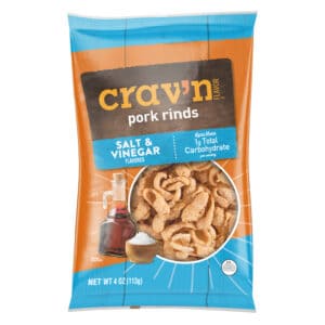 Crav'n Flavor Salt & Vinegar Flavored Pork Rinds 4 oz