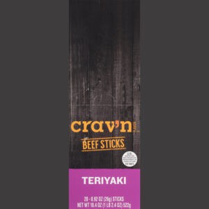 Crav'n Flavor Teriyaki Beef Sticks 20 ea