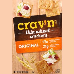 Crav'n Flavor Thin Wheat Original Crackers 8.5 oz