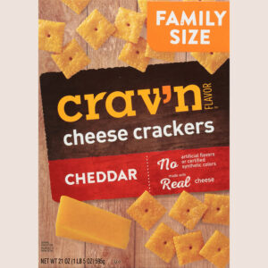 Crav'n Flavor Cheddar Cheese Crackers Family Size 21 oz